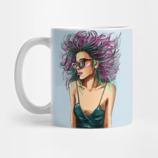 Beautiful girl in sunglasses Mug